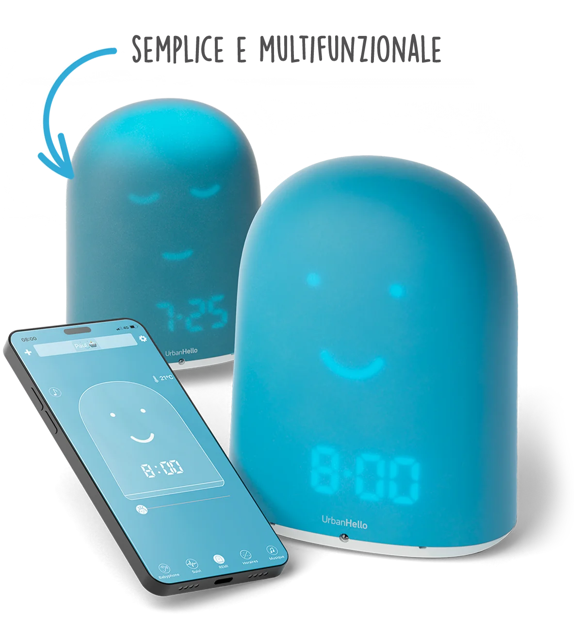 REMI - Le Babyphone Connecté Simple & Multifonctions - Bleu